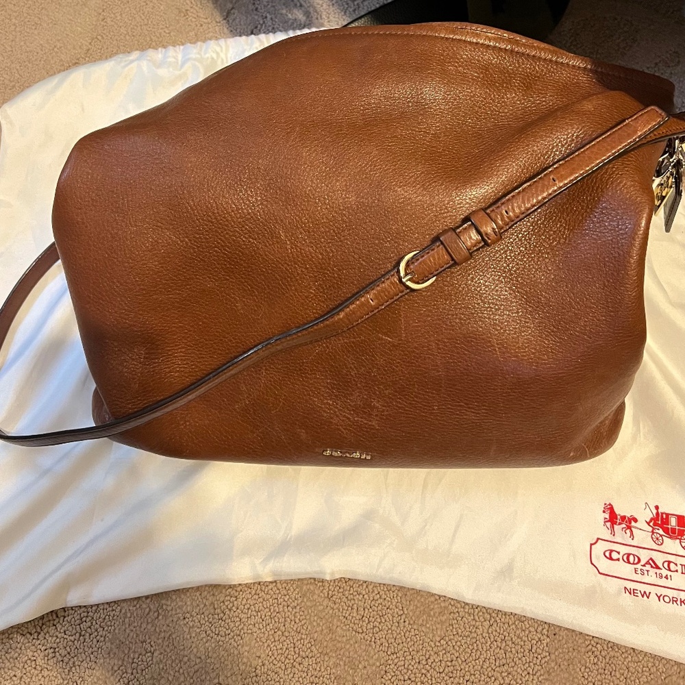 Coach leather shoulder with crossbody strap